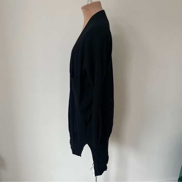 Twin-Set Simona Barbieri Black Wool Mohair Blend Notched Open Front Cardigan XS - Picture 2 of 10